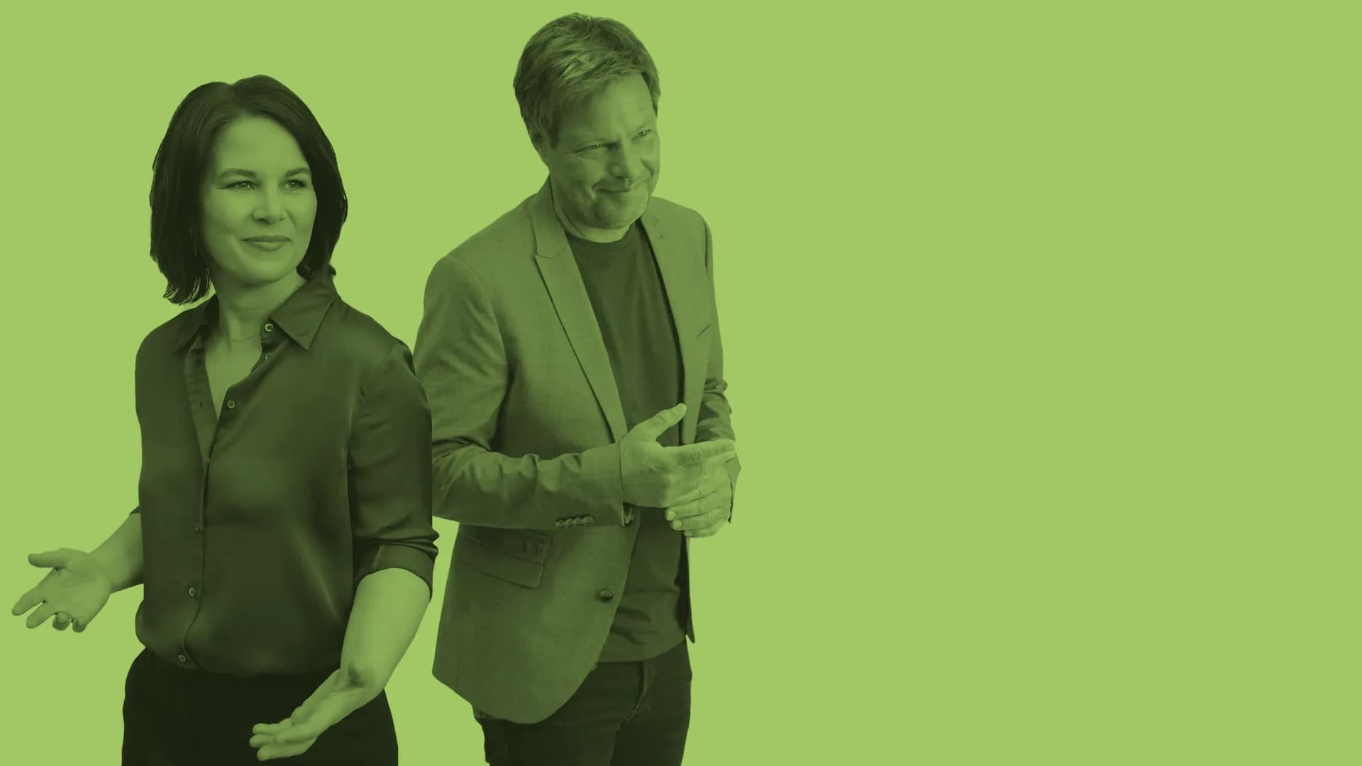 Portrait Annalena Barbock und Robert Habeck