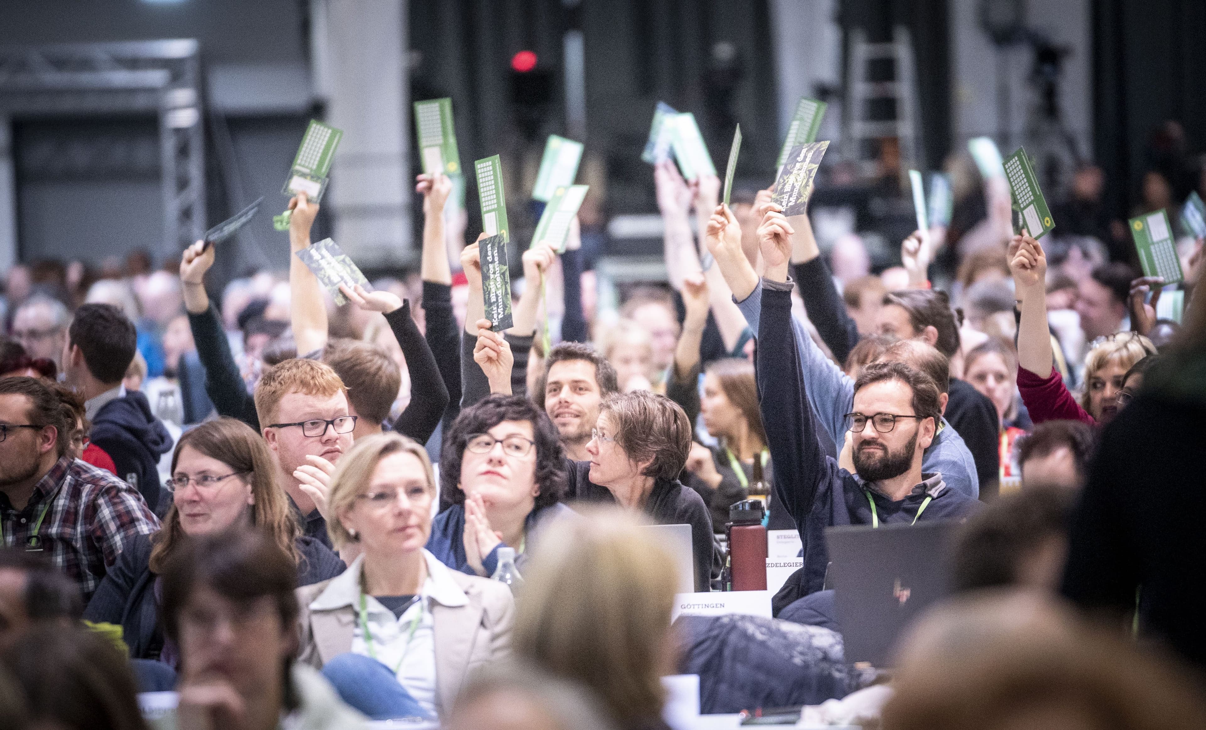 Delegierte auf dem Bundesparteitag der Grünen in Bielefeld