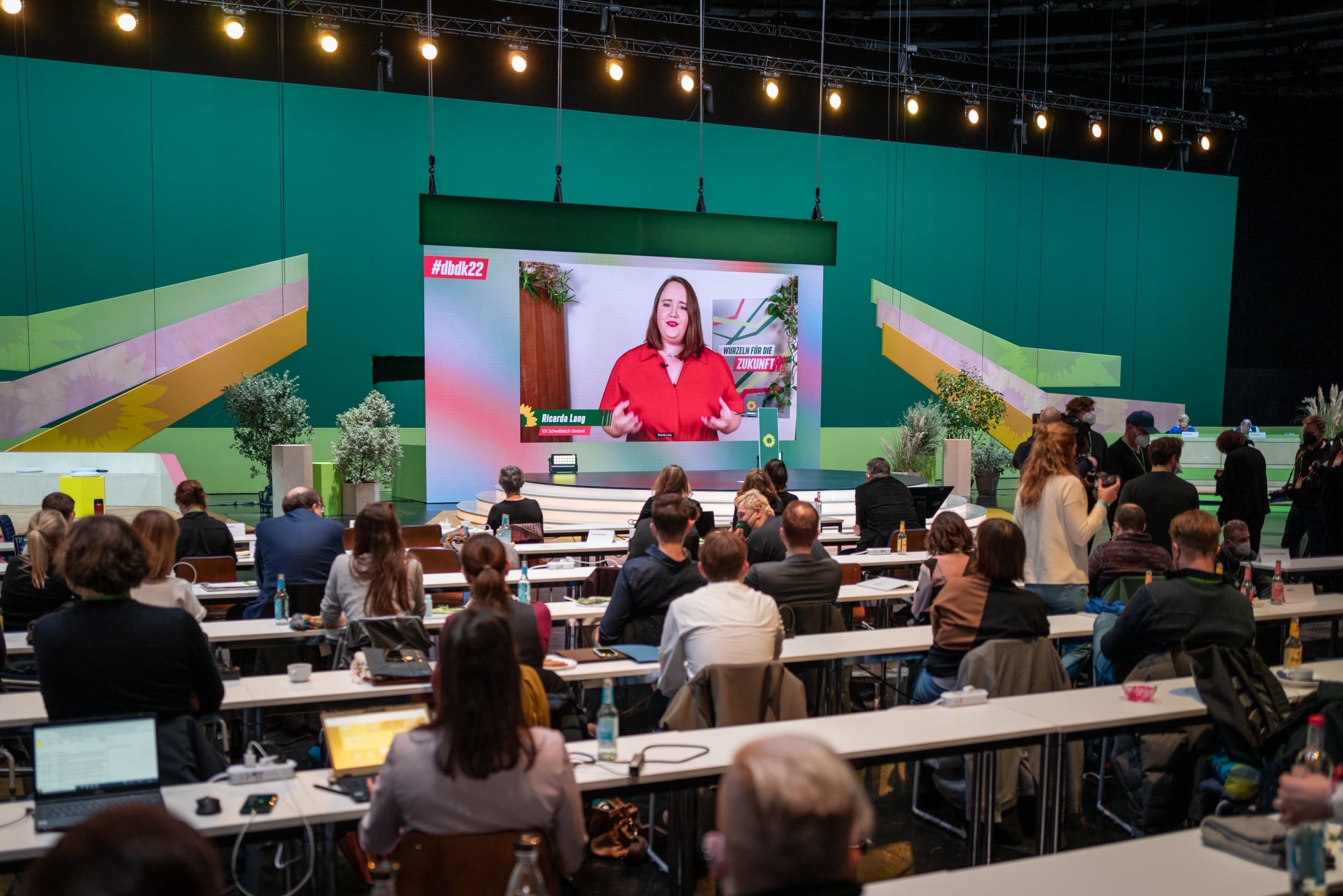 Ricarda Lang auf dem digitalen Parteitag