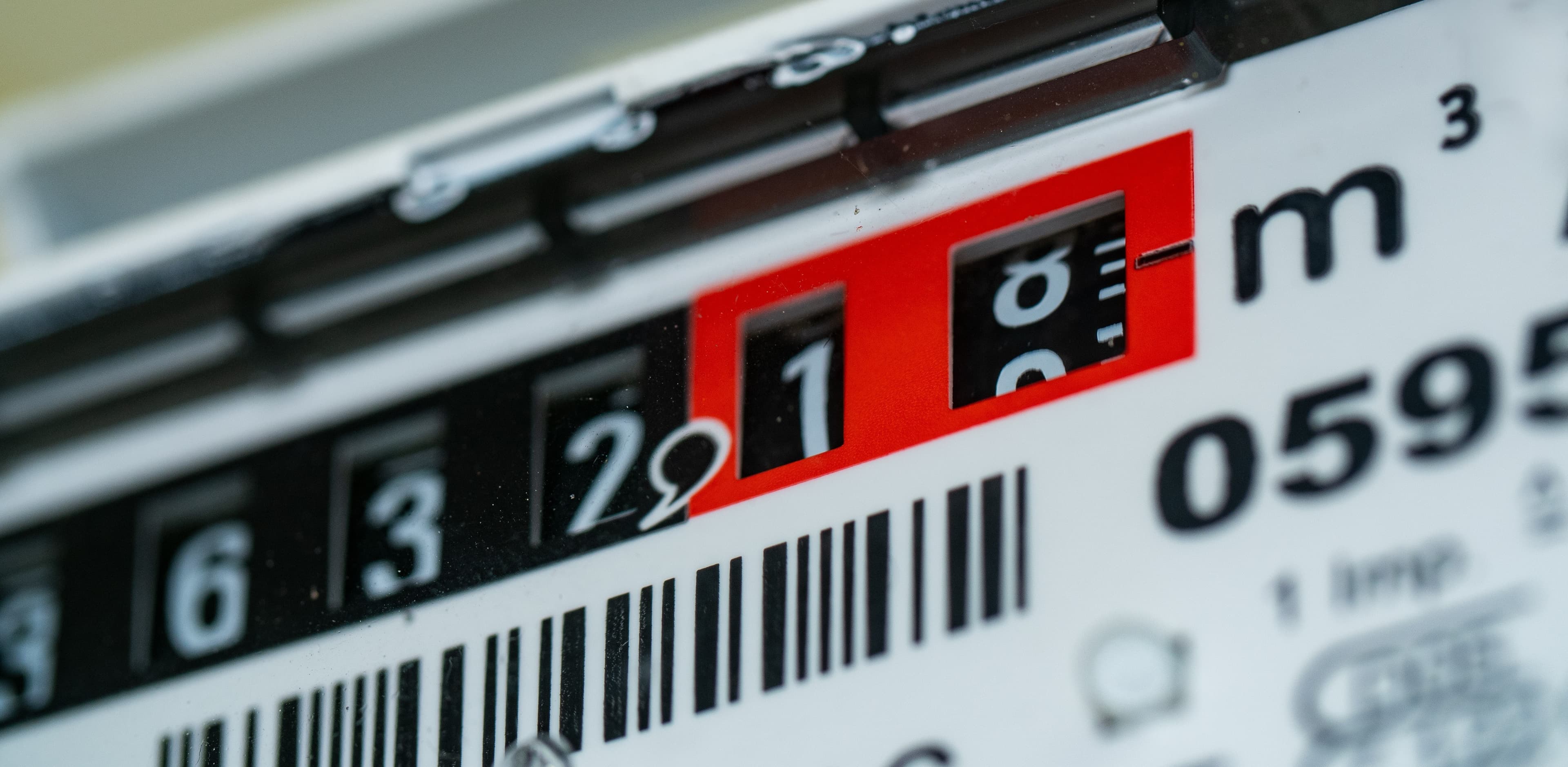 Nahhaufnahme Gaszähler