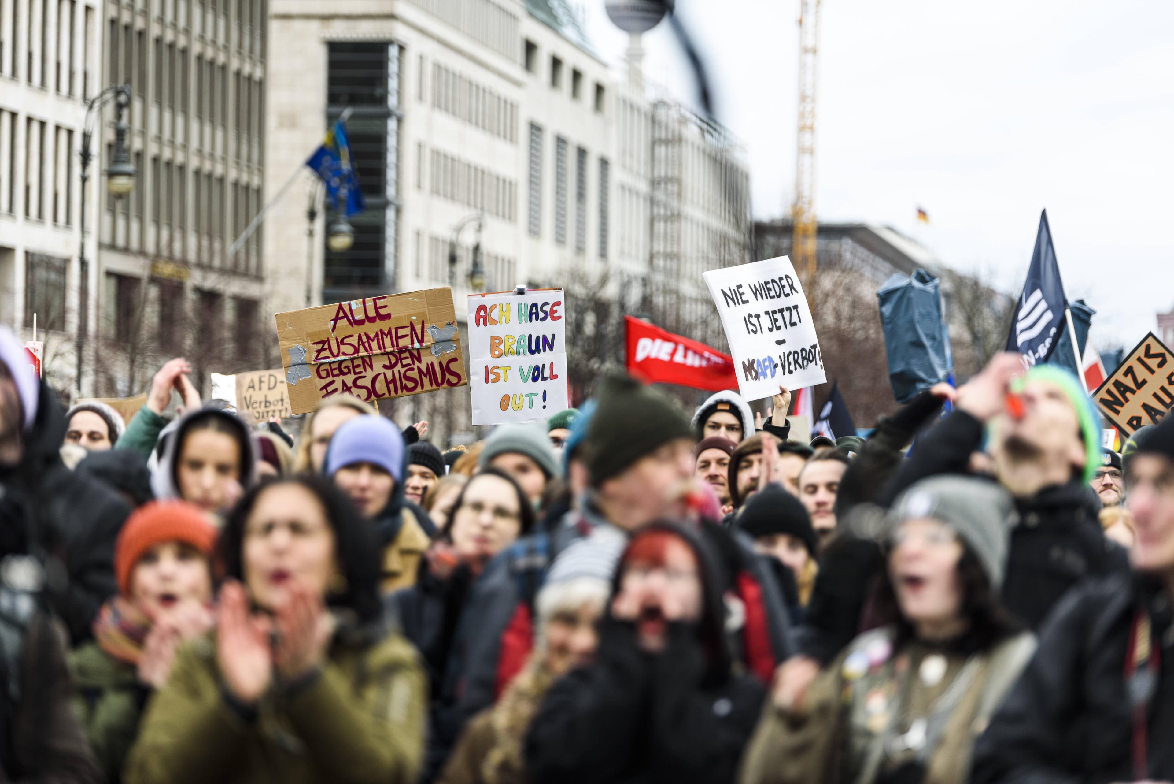 Demonstration gegen Rechts in Berlin