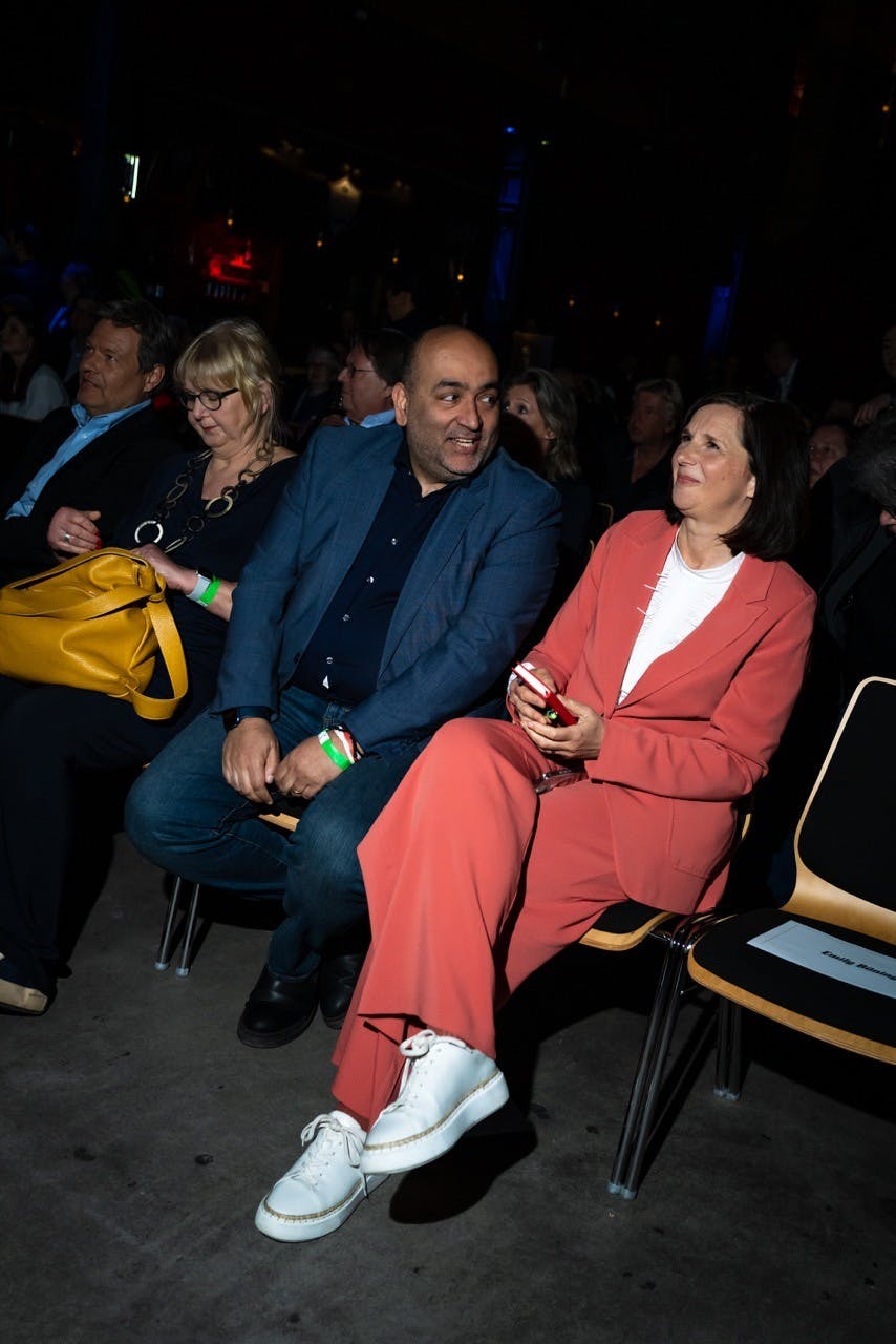Katrin Göring-Eckardt und Omid Nouripour auf der 30 Jahrfeier